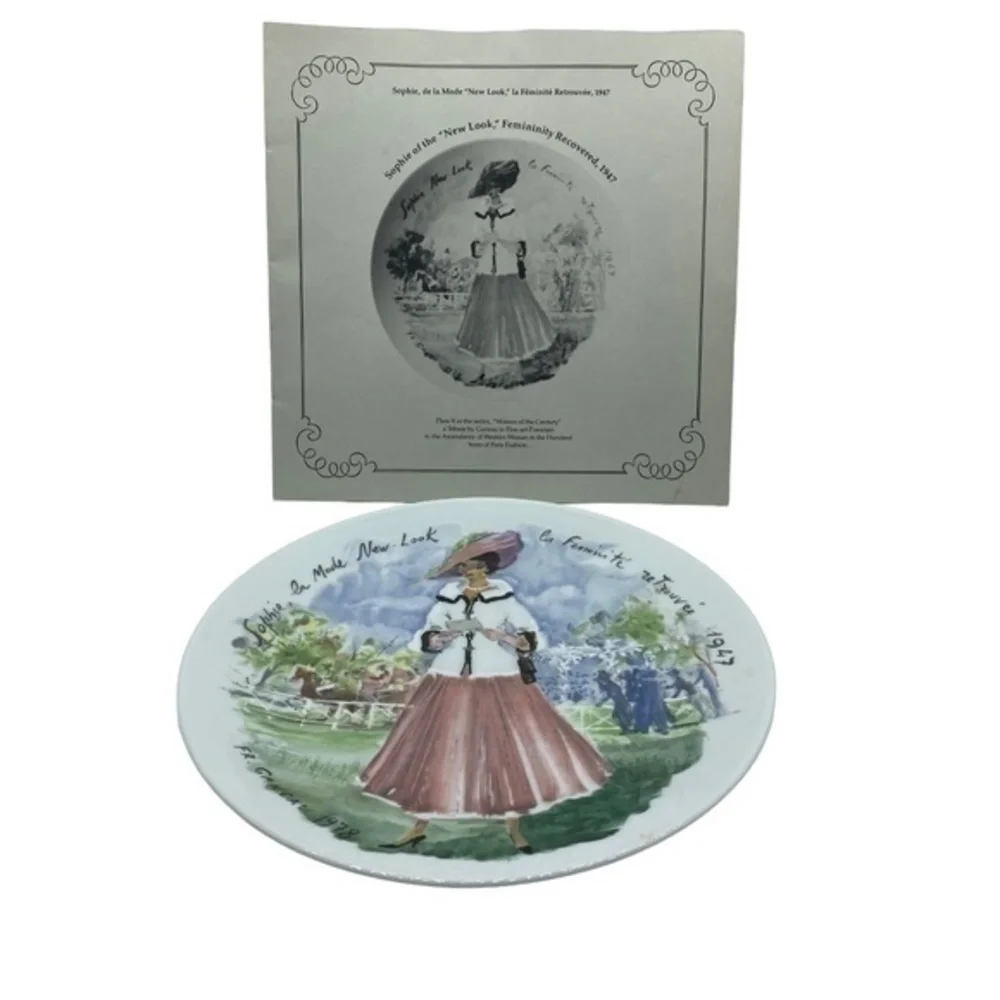 Vintage Limoges Sophia La Mode New Look 1967 Plate